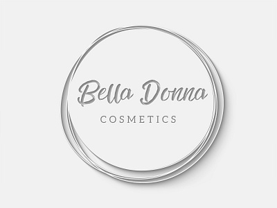 Bella Donna Cosmetics Logo Flat Shadow Style beauty bella cosmetics design donna feminine girly logo logo design make up