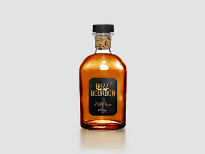 Buzz Bourbon Wild Honey Bottle Label Packaging