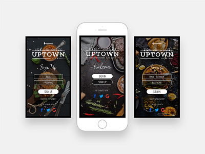 Daily UI #001 - Sign Up - For Restaurant Bar & Grill bar daily daily ui flat food form grill restaurant sign ui up ux