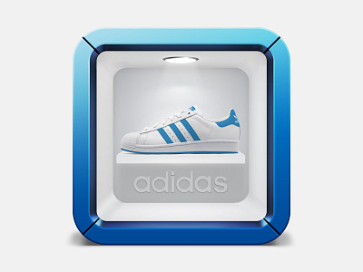 Daily UI #005 - App Icon - Adidas Go 3d adidas app icon branding icon ios modern shoes showroom ui ux