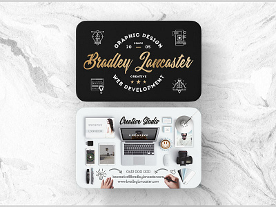 Modern Retro Style Business Cards with a Minimal Feel