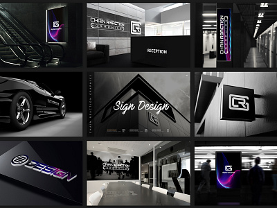 Chain Reaction Graphics Sign Design Services Presentation 3d design flat industrial design logo minimal modern sign signage ui ux web