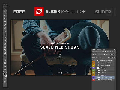 FREE PSD SLIDER UI - Slider Revolution Fullscreen Wordpress