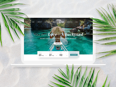 Luxury Tropical Resort Hotel Website & Branding Identity branding clean flat holiday luxury modern resort tropical ux website