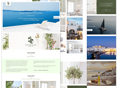 Greece Luxury Resort Website Design For Nastasia Village accommodation greece hotel luxury minimal modern naxos olive resort ui website