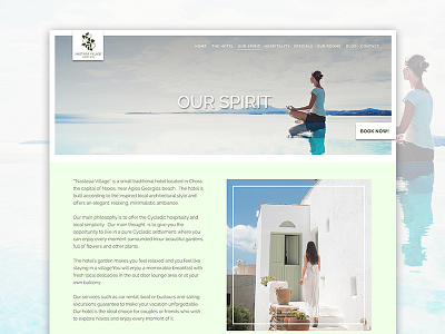Nastasia Village Hotel Greece - Our Spirit Website Design elegant flat greece hotel minimal modern travel ui webpage website