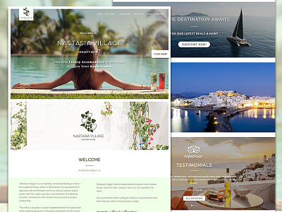 Greece Luxury Resort Website Design For Nastasia Village Hotel accommodation app booking greece greek holiday hotel luxury resort ui website