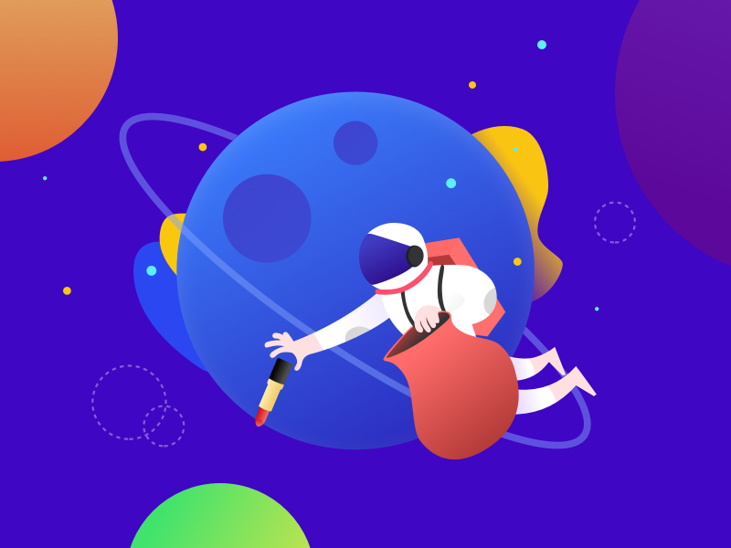 Colorful Universe by Lomkid on Dribbble
