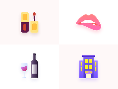 Love lipstick，mouth，wine，hotel