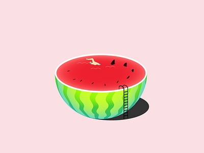 夏日の冒険 | SummerのAdventure adventure summer swimming watermelon