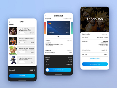 Mobile Shopping Checkout UI / UX