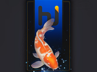 Koi Fish Card Illustration - Self Branding