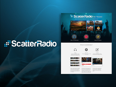 ScatterRadio Web App Design app branding design design iterations graphic design internet radio logo design ui user generated product ux web app website