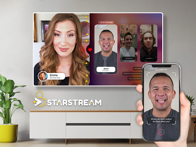 Starstream TV + Mobile App Design app branding design graphic design logo mobile multi screen app product design tv ui ux visual design