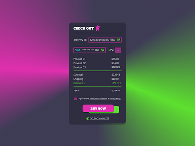 DailyUI #002 _ Check Out