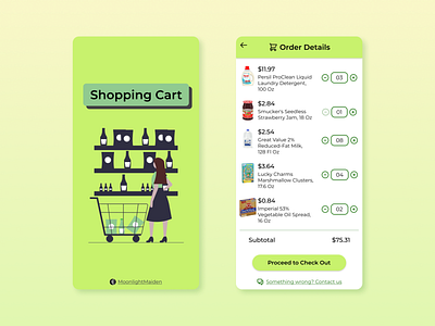 Maratón UI - Daily Challenge #12_ Shopping Cart app design graphic design illustration ui ux vector