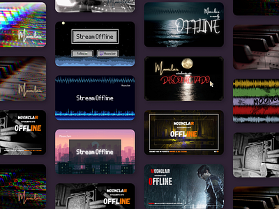 Stream Pack 8bits banners design games graphic design music offline banners panels piano pixel art resident evil stream streaming twitch typography videogames