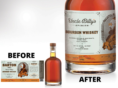 Uncle Billy's Bourbon Product Mockup branding overlays packaging photoediting photoshop product mockup