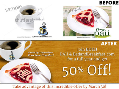 Portfolio Bnb Pedit Pie Coffee online advertising photo editing photoshop