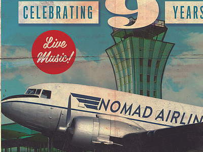 Nomad Bar 9th Anniversary Poster anniversary nomad bar poster design