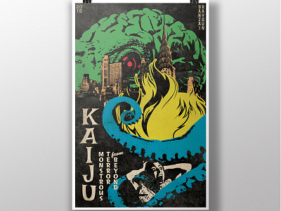 Kaiju Movie Poster digital art illustration movie poster photoshop