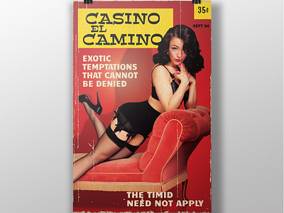 Casino El Camino Pulp Cover 50s casino el camino pulp retro car stag