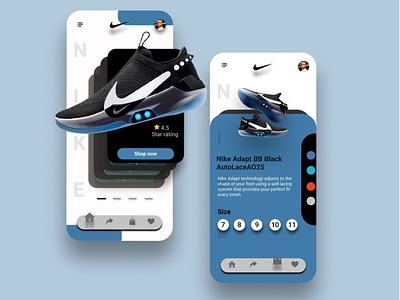 Nike Sneakers shop app 3d animation app branding design graphic design motion graphics nike sneakerapp ui ux