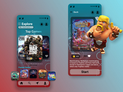 Game app UI Design