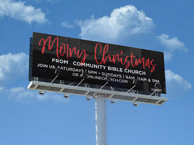 2020 Christmas Billboard billboard branding church design