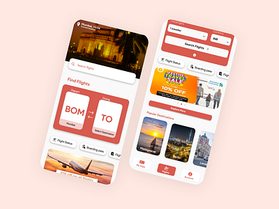 Homepage - Airlines app UI design animation app app design design figma flutter homescreen illustration logo ui