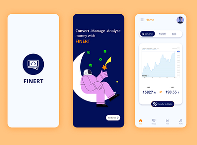 Money converter : crowwwn submission animation app app design design figma flutter homescreen illustration mobil ui