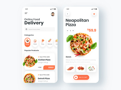 Food Delivery App app app design food food delivery app mobile app ui ui design
