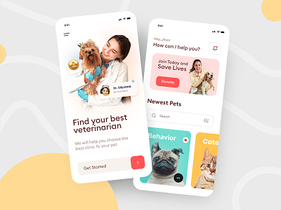 Pet Care app mobile mobile app pet pet care ui design