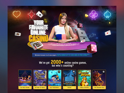 Casino Concept Design 3d animation branding casino ui web design website