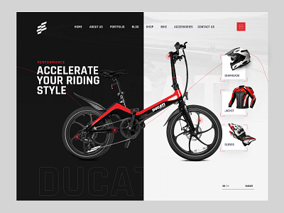 DUCATI - Concept Design bike electric scooter sports sports bike sports website ui ui design web design