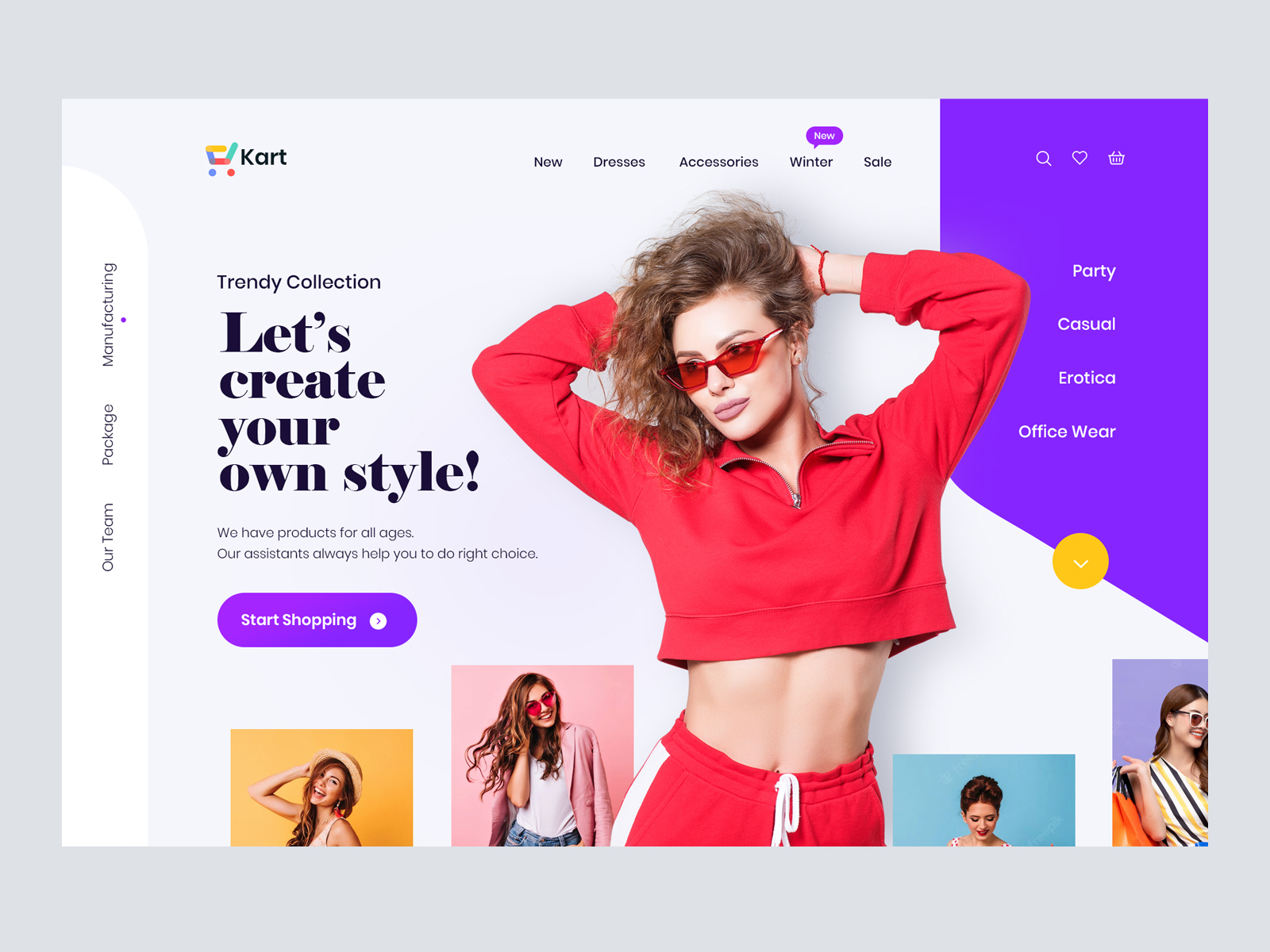 Clothing Store - Landing Page by Jayadas on Dribbble
