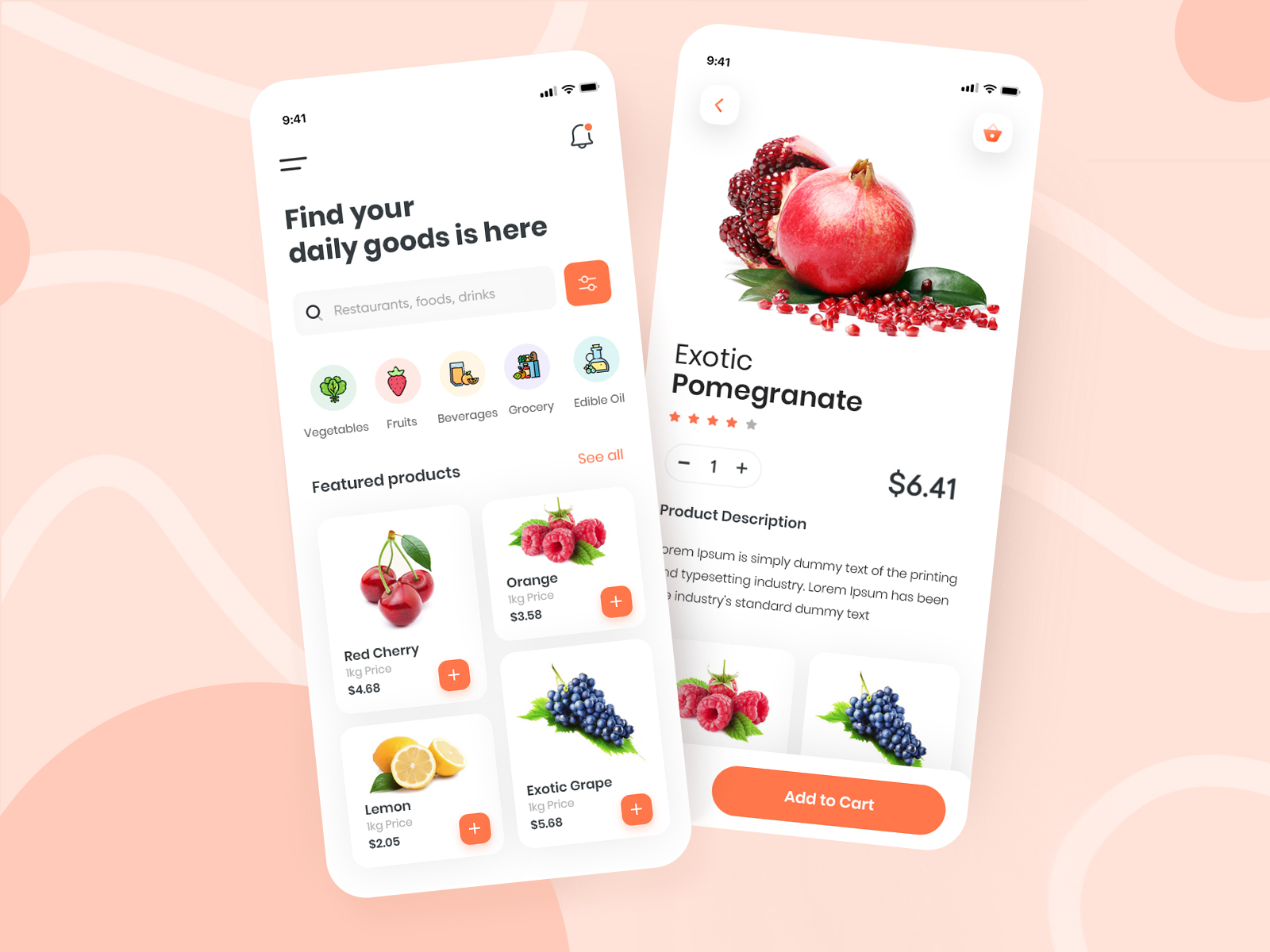 Groceries Shopping App by Jayadas on Dribbble