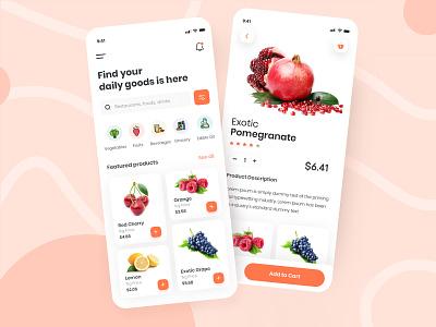 Groceries Shopping App e commerce app groceries app groceries design groceries shopping app mobile app