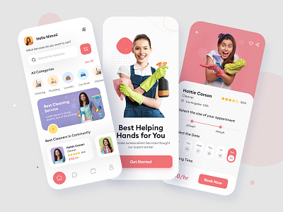 Home Service - Mobile App app ui cleaning app cleaning app ui home app ui home cleaning app home service app mobile app mobile app ui