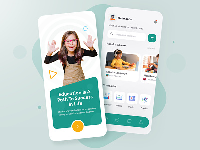 Online Education App app education educationapp learning learning app mobile app ui