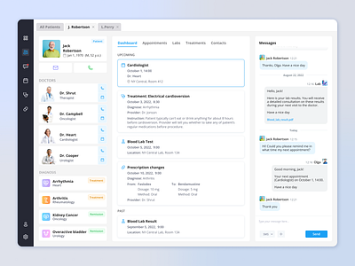 Healthcare CRM application appointment chat crm dashboard diagnosis doctor healthcare hospital medical medicine message messanger patient product profile treatment ukraine