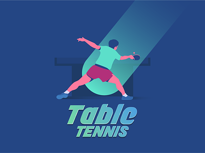 Table tennis illustration sports sports poster tabletennis theme