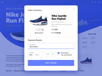 Product Check out account creation blackmonkey card ui cart checkout clean ui credit card forms minimal layout nike order details payment popup popup design product checkout shoe ui summery ui