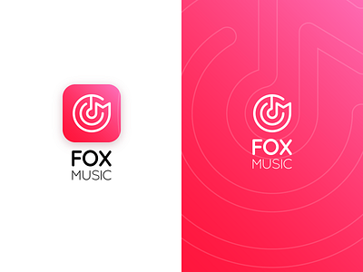 Fox Music App icon concept abstract app icon blackmonkey brand identity branding creative logo dailyui illustration ios logo music app