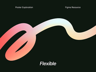 Inter Typeface Poster: Flexible figma gradient poster typeface