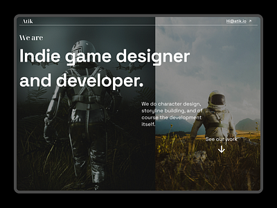 Indie Game Developer Portfolio Page