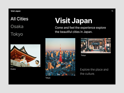 Visit Japan - Landing Page asia branding design japan landing page swiss design typography ui ux web