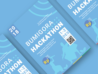Hackathon Poster app branding code hackaton type typography