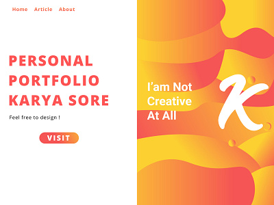 Karya Sore Landing Page branding gradient identity illustration landing page minimal typography ui ux web website