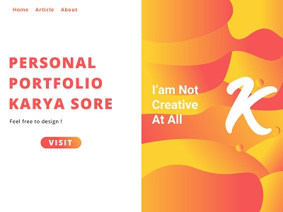 Karya Sore Landing Page